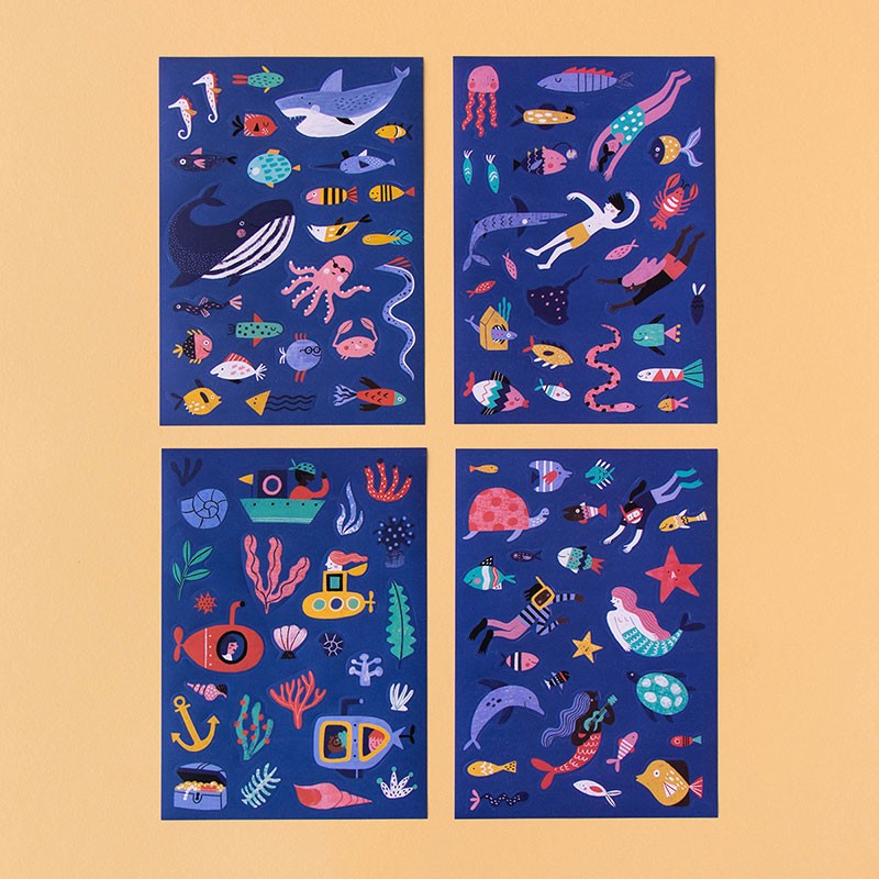 Creative activity with stickers